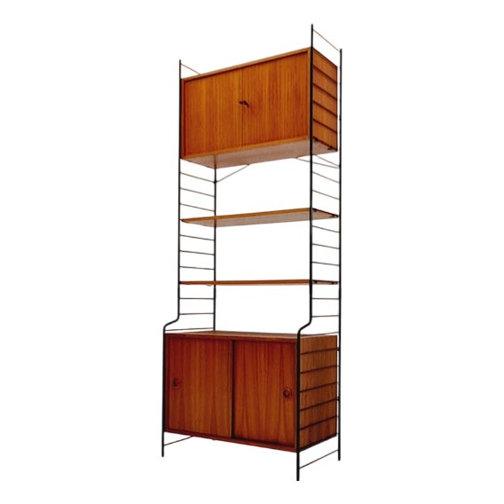 Free-Standing String Shelf-System in Teak from WHB Germany, 1950s For Sale