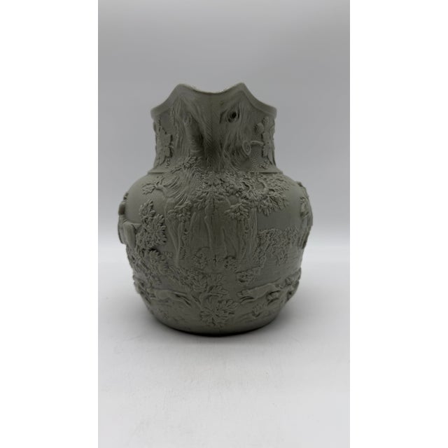 Minton A Very Fine Antique English Victorian Grey Salt Glazed Stoneware Jug, by Mintons, Circa 1850's For Sale - Image 4 of 15