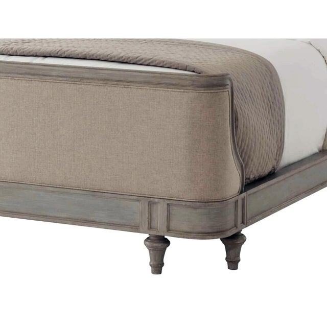 Wood Provincial Painted King Size Bed For Sale - Image 7 of 8