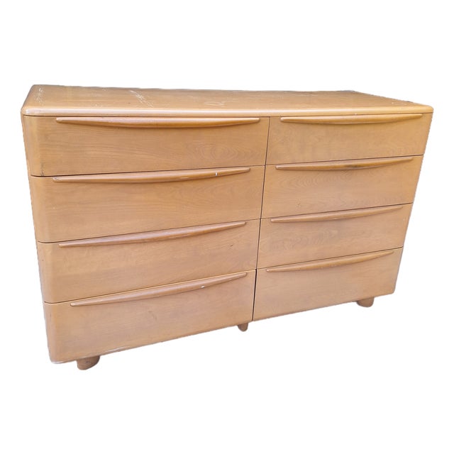 Mid-Century Modern Heywood-Wakefield 8-Drawer Lowboy Dresser For Sale