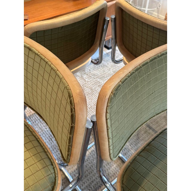 A Classic Set of 4 Cesca Style Barstools in the Style of Marcel Breuer, Circa 1970s–80s. For Sale In Houston - Image 6 of 12