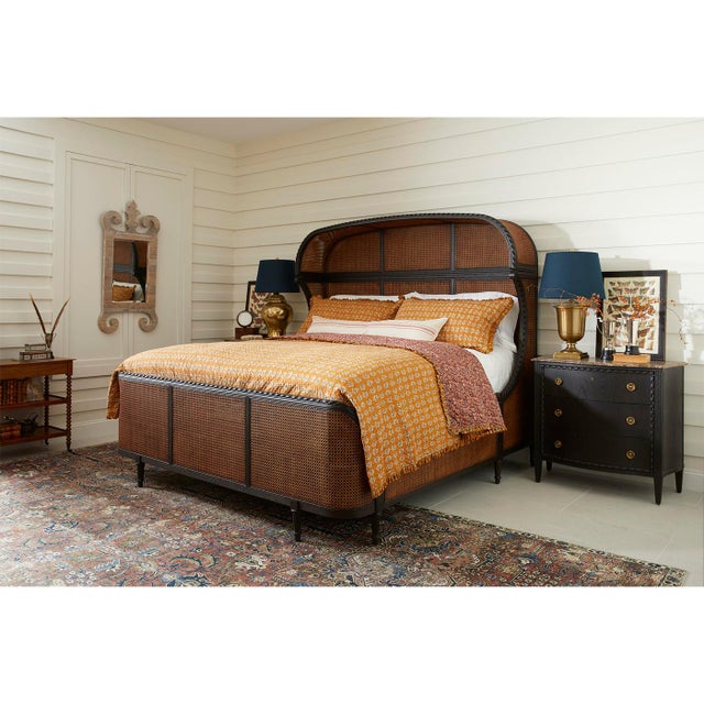 French Caned King Bed For Sale In Greensboro - Image 6 of 12