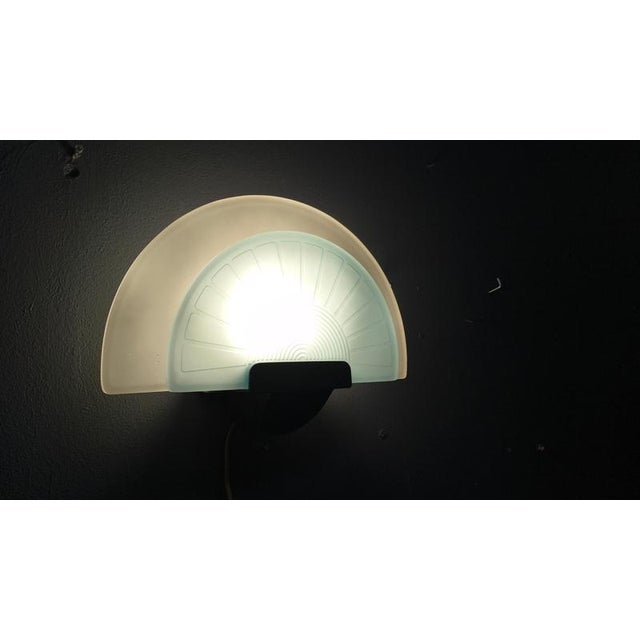 Vintage Glass Wall Light from Arteluce, 1980s For Sale - Image 4 of 6