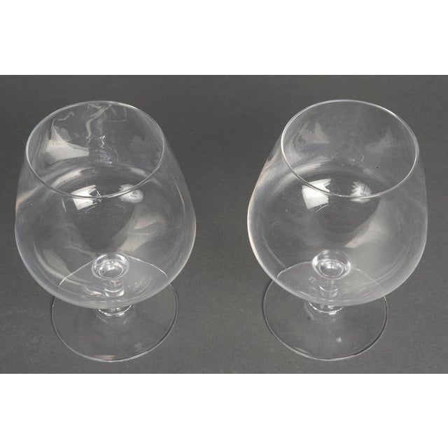 Crystal Cognac Glasses, Set of 2 For Sale - Image 3 of 6