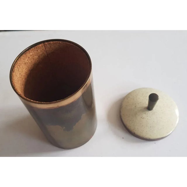 Handmade Brass Box with Enamelled Lid, 1960s For Sale - Image 4 of 5