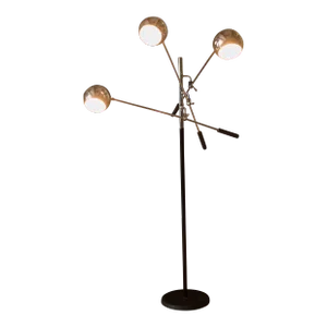 Triennale Mid Century Modern Orbiter Chrome Floor Lamp by Robert Sonneman