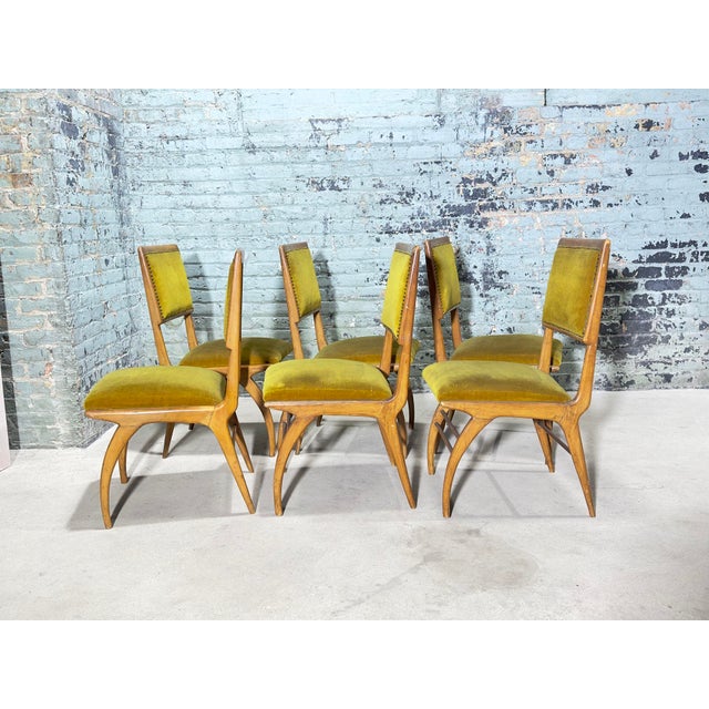Mid-Century Modern Set of 6 Jacaranda Dining Chairs, Moveis Brazil 1960 For Sale - Image 3 of 9