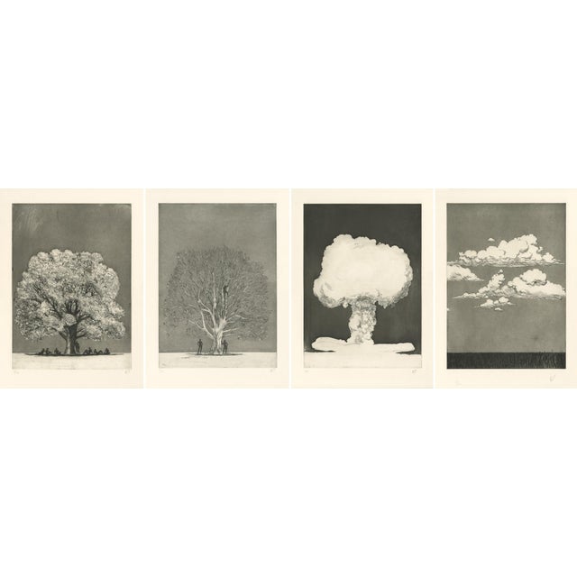 Pascal rabaté messy landscape (sequel), 2018 etching, aquatint, roulette and dry point and bfk rives edition of 20 copies,...