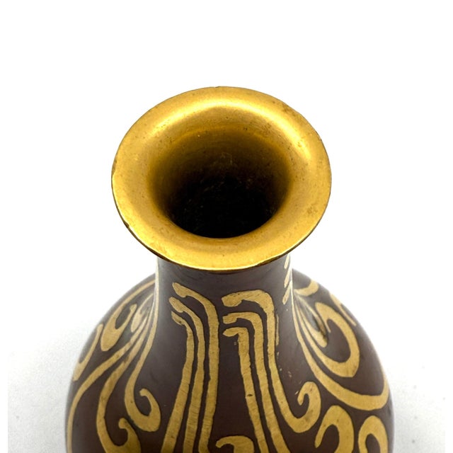 1920s Luc Lanel for Christofle Dinanderie Vase For Sale - Image 12 of 12