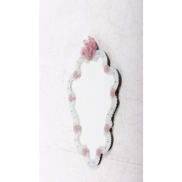 Glass Mid-Century Italian Wall Mirror in Glass, 1950s For Sale - Image 7 of 7