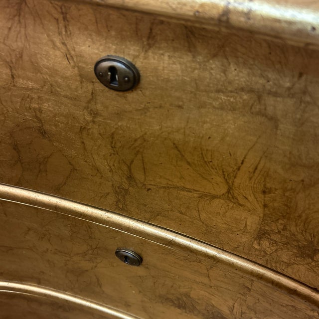 Serpentine Front Gold Leafed Commode For Sale - Image 4 of 6