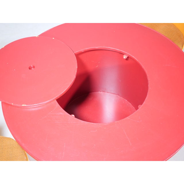 Orange Space Age Gaming Chairs and Table by Bernard Holdaway for Padi, 1960s, Set of 4 For Sale - Image 8 of 15