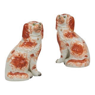 Pair Staffordshire Separate Leg King Charles Spaniels For Sale