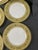 Ceramic 1970s Set of 6 Golden Damask Plates and Platter For Sale - Image 7 of 8