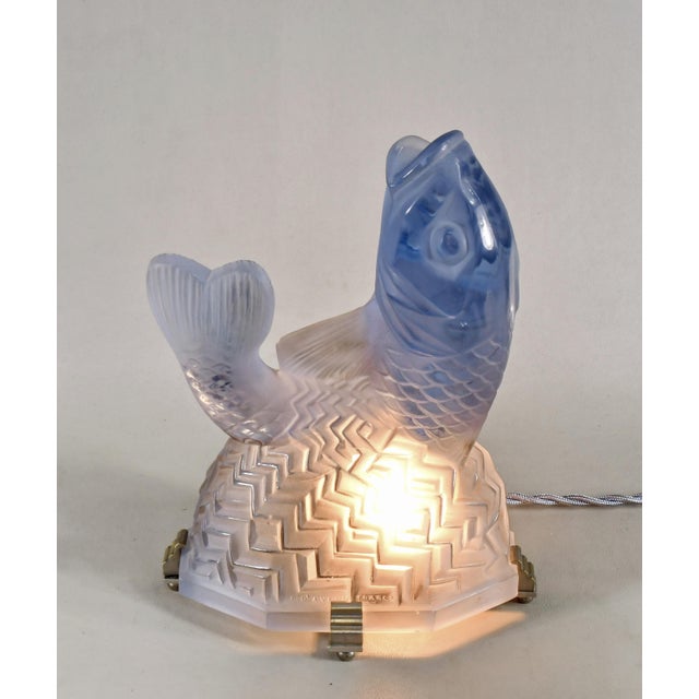 Metal Art Deco Lamp by Pierre d'Avesn Lorrain Daum & Charles Ranc - 1930 France For Sale - Image 7 of 14
