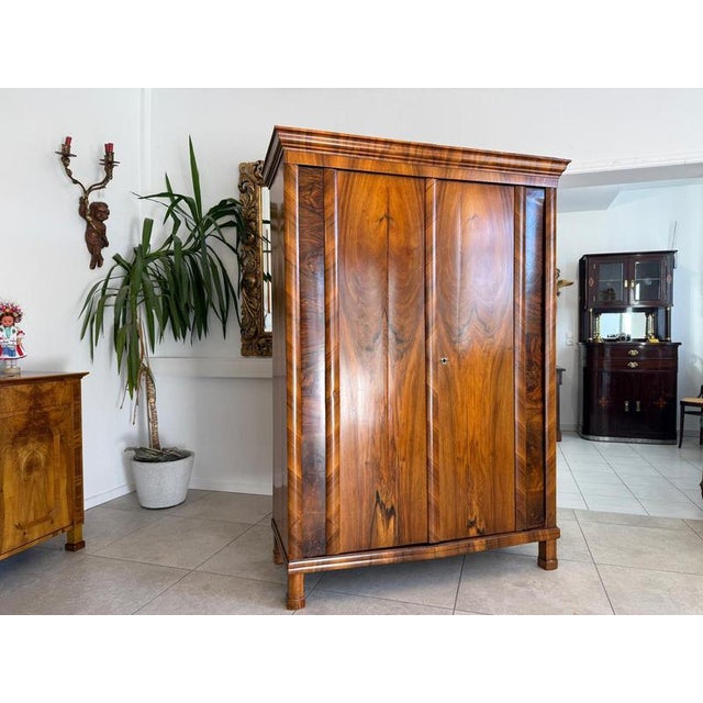Biedermeier Hall Cupboard in Walnut Wood from Ifantik For Sale - Image 4 of 18