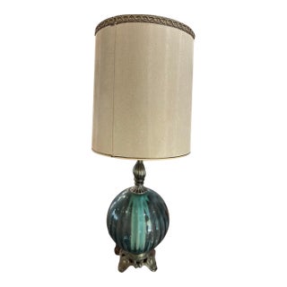 Mid 20th Century Hollywood Regency Mod Glass Lamp For Sale