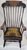American Antique American Windsor Rocking Chair With Original Black Paint and Gilt Decoration For Sale - Image 3 of 6