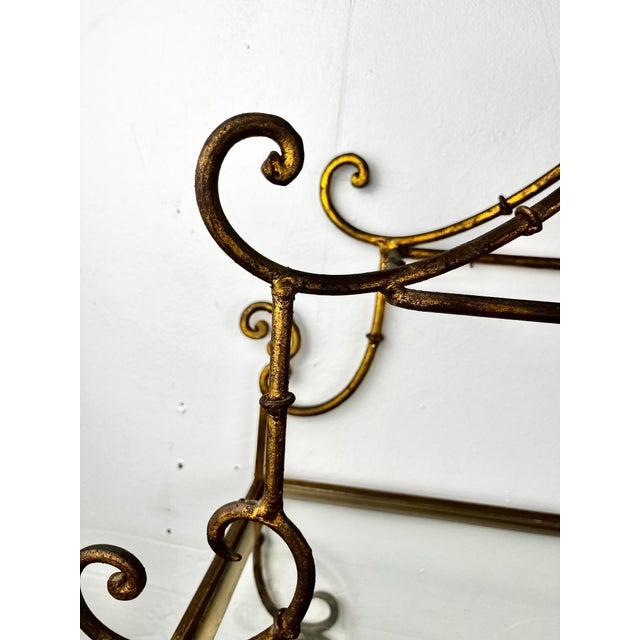 Metal Vintage Chinoiserie Gilt Pagoda Wall Shelf For Sale - Image 7 of 11