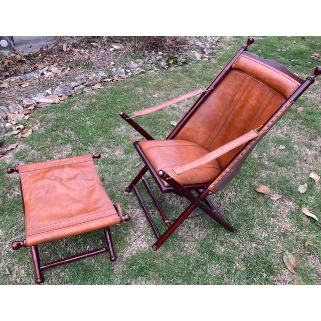 Chair and folding ottoman set. Made in Indonesia. National Geographic Home Collection Palecek This set is a very...
