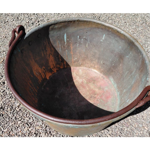 Antique Copper Apple Butter Kettle C. 1890 For Sale In New York - Image 6 of 17