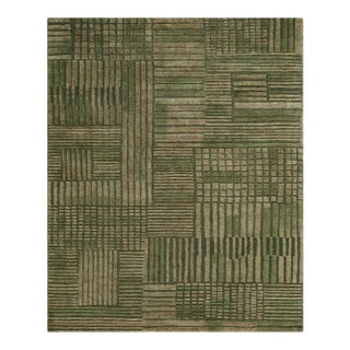 Bergamo Handmade Rug Forest Green 8x10 For Sale