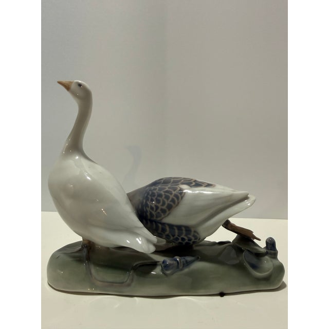 Ceramic Royal Copenhagen Porcelain Figurines – Cat & Ducks – Denmark – Vintage Pair For Sale - Image 7 of 11
