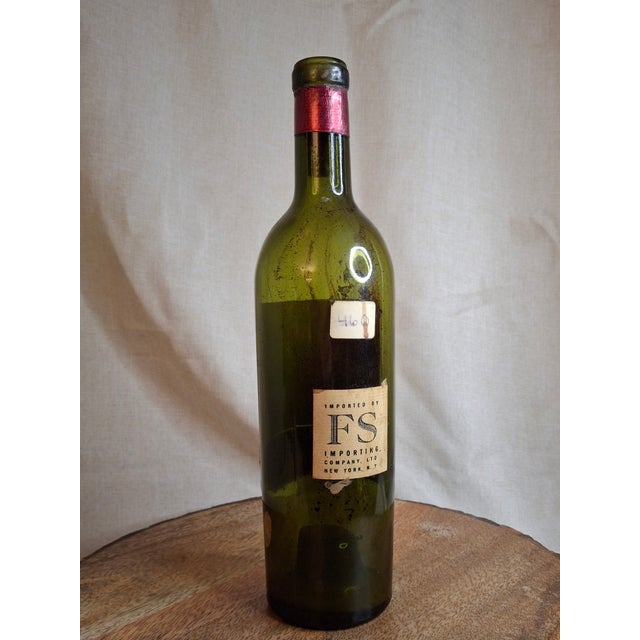 Vintage Empty 1947 Château Cos d'Estournel Wine Bottle - Heublein Rare Wine Auction For Sale - Image 14 of 16