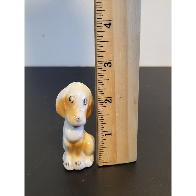 1970s Miniature Porcelain Japanese Dog Figurine For Sale - Image 10 of 10