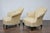 Wood Pair of Vintage French Lounge Chairs with Camelbacks, Rolled Arms, Ebonized Legs For Sale - Image 7 of 12