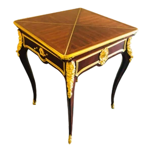 19th Century French Ormolu Folding Card Envelope Table, Signed P. Sormani