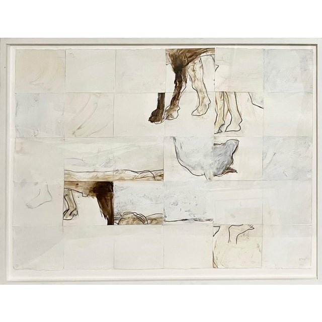 Contemporary Lorna Marsh, Abstract Contemporary Mod Deconstructed Mixed Media Painting Mosaic Lorna Marsh, 2004 For Sale - Image 3 of 8