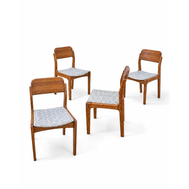 Oak and Teak Chairs by Henning Kjærnulf for Velje Stole, 1960s, Set of 4 For Sale - Image 12 of 12