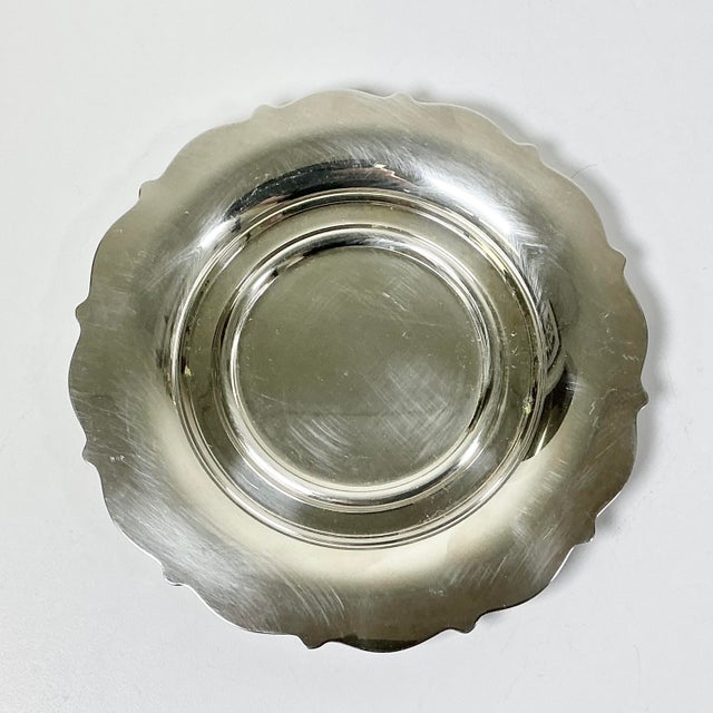 Mid 20th Century Mid-Century Hollywood Regency Boho Chic Silverplate Wine Coaster, by Oneida Silversmith For Sale - Image 5 of 8