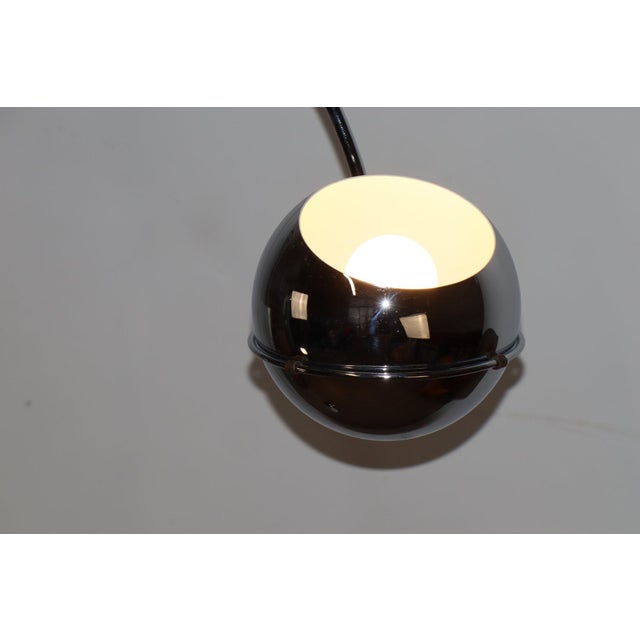 Silver Vintage Space Age Arc Floor Lamp from Gepo, 1970s For Sale - Image 8 of 18