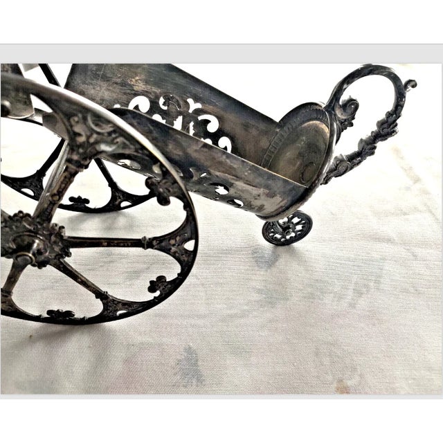 Metal Late 19th Century Bottle Holder Trolley in Silver Metal, Germany Wmf For Sale - Image 7 of 12