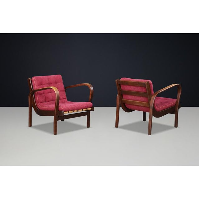 1940s Inka Lounge Chairs by Karel Koželka & Antonín Kropáček, Prague, 1944, Set of 2 For Sale - Image 5 of 18