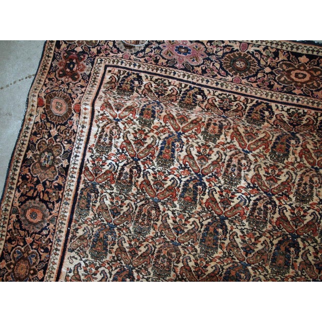 Persian 1900s, Handmade Antique Persian Farahan Rug 4.2' X 6.3' For Sale - Image 3 of 7