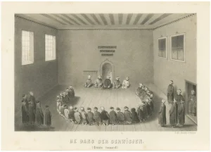 Dozy, Islamic Ritual Print Dance of the Dervishes Ceremony, 1863, Lithograph