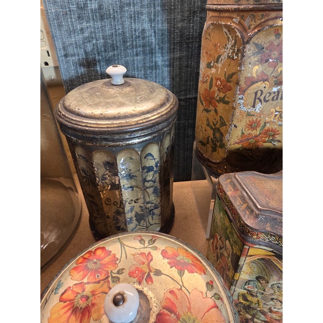 Collection of Antiques Tole Containers For Sale - Image 15 of 16