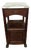 Antique French Style Walnut Bedside Table with Marble Top For Sale