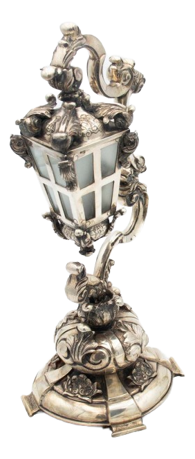 Silver Lampshade with High Reliefs