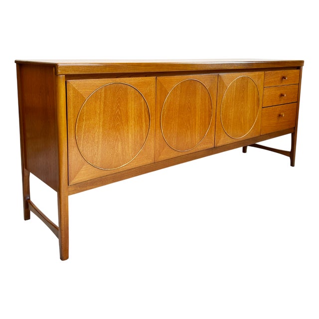 Teak Circles Sideboard from Nathan, 1960s For Sale