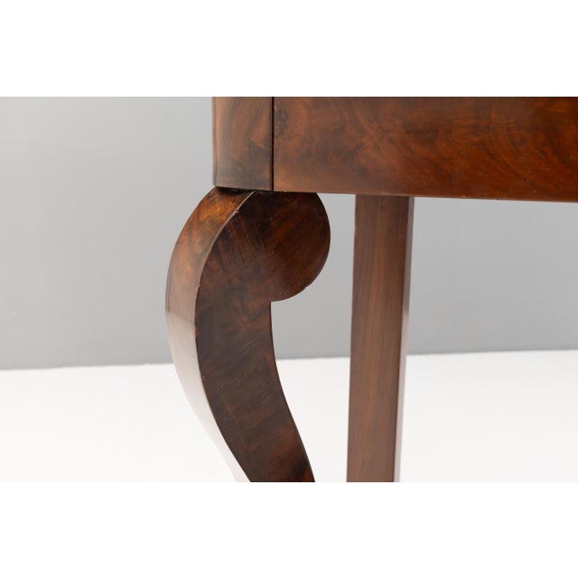 Black Mahogany Console Table with Marble Top, 1870 For Sale - Image 8 of 11