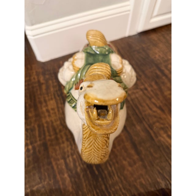 Large Vintage Chinese Tang-Style Crackle Glaze Ceramic Camel Sculpture For Sale - Image 18 of 18