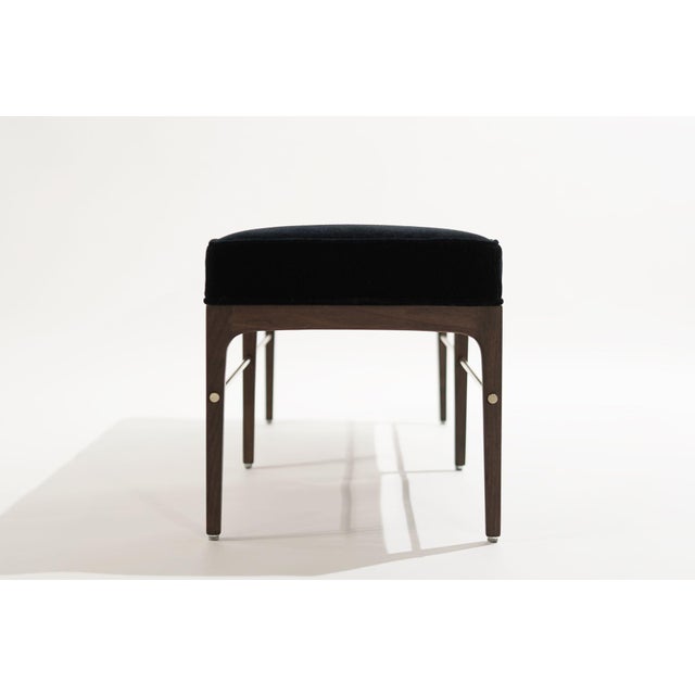 Linear Bench in Dark Wanut Series 60 by Stamford Modern For Sale In New York - Image 6 of 18