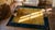 1920s Gold Floral Modern Antique Chinese Art Deco Rug 9'0" X 11'4" Hand Knotted Wool Carpet For Sale - Image 9 of 9