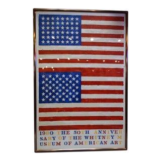 1980s Whitney Museum Framed Anniverary Poster For Sale