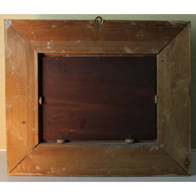 Late 19th Century Anton Heinrich Dieffenbach, Deer in the Fir Forest, 1891, Oil on Wood, Framed For Sale - Image 5 of 6