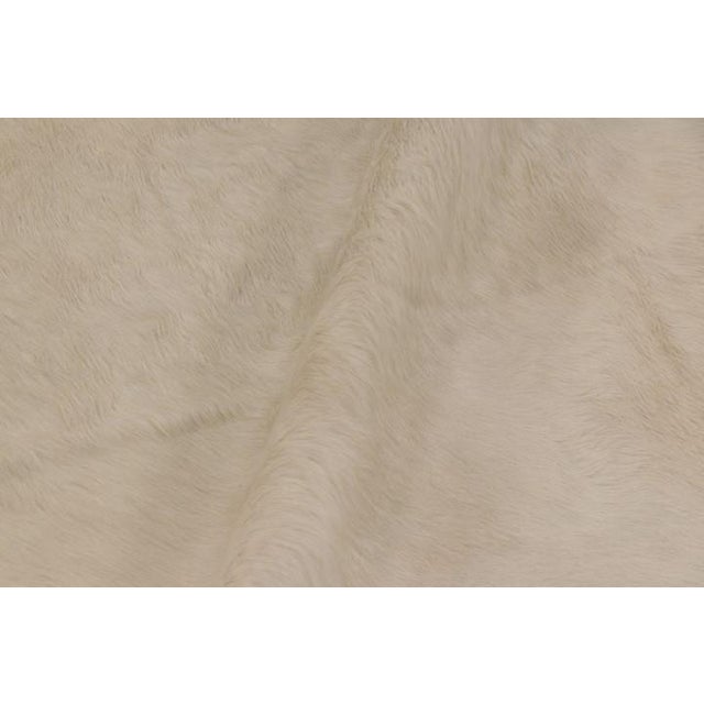 Animal Skin Rug & Kilim’s Large Cowhide Rug in Cream White Tones Rug & Kilim Website Title: Rug & Kilim’s Large Cowhide Rug in Cream White Tones For Sale - Image 7 of 9